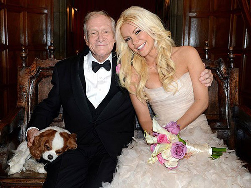 Crystal Harris and Hugh Hefner