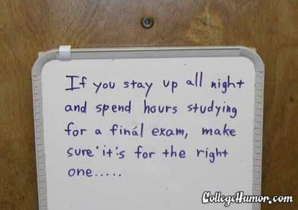 college finals funny