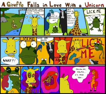 A Giraffe Falls in Love With a Unicorn